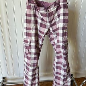 Burton Purple Plaid Snowboard Pants!